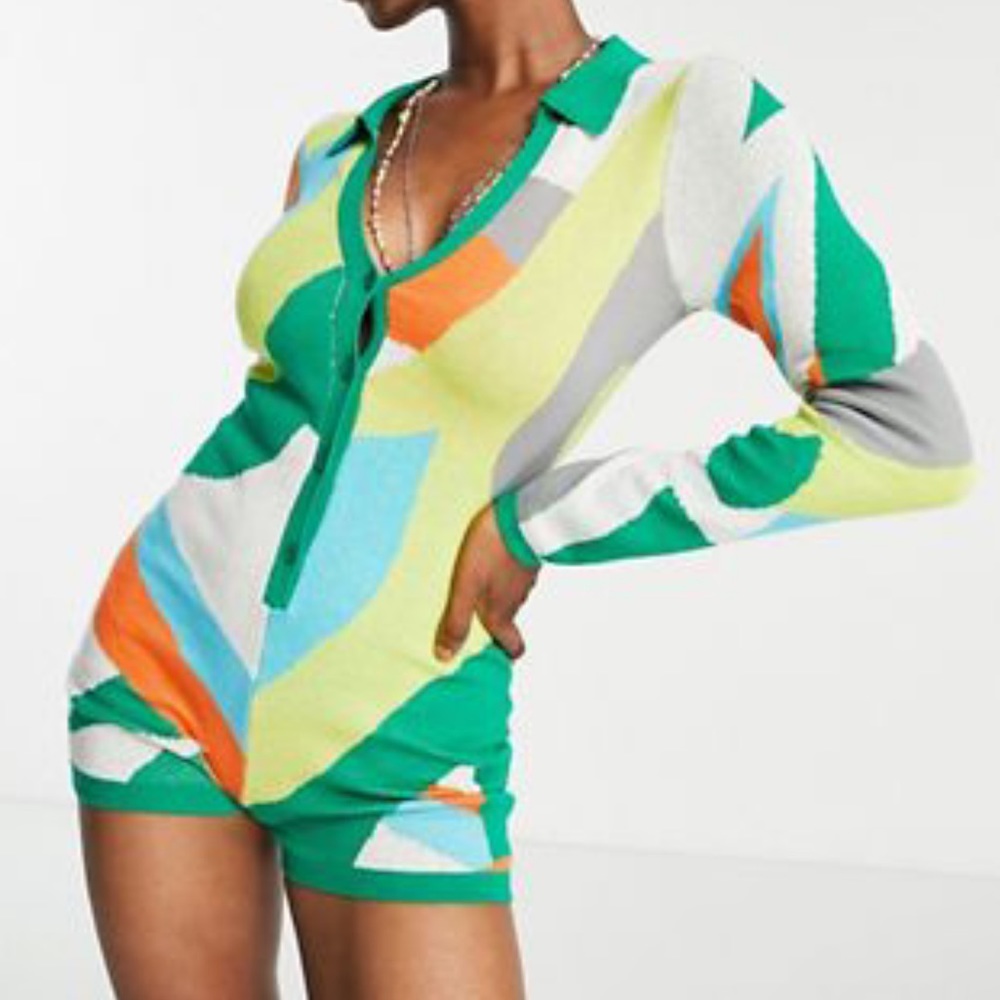 Jaded London Printed Romper
